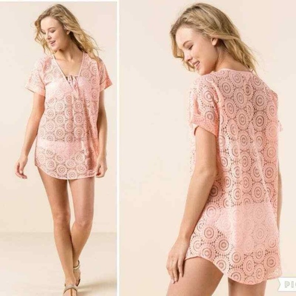 NWOT Francesca's Marilyn Lace Swim Cover Up - Picture 1 of 5